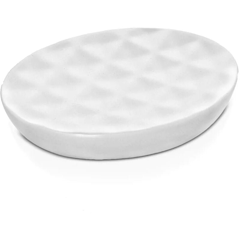 foto del prodotto inbagno porta saponetta da appoggio colore bianco in ceramica cristal
