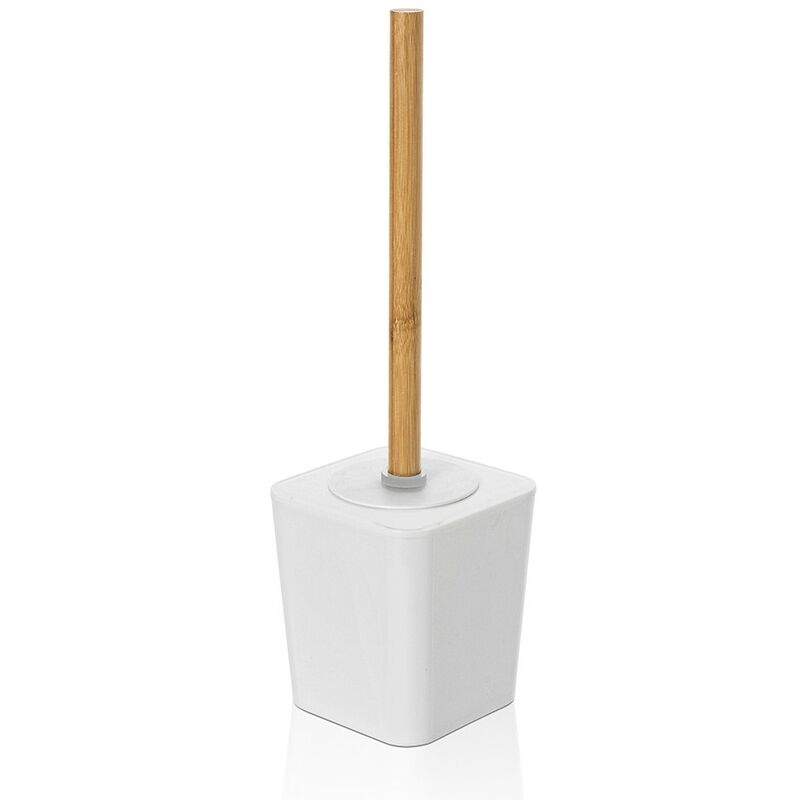 immagine 0 del prodotto inbagno porta scopino bagno bianco opaco con manico ergonomico in bamb 