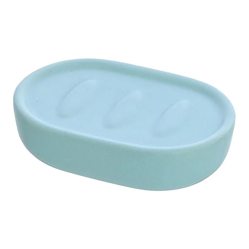 foto del prodotto inbagno portasapone da appoggio linea sidney in ceramica colore turchese pastello