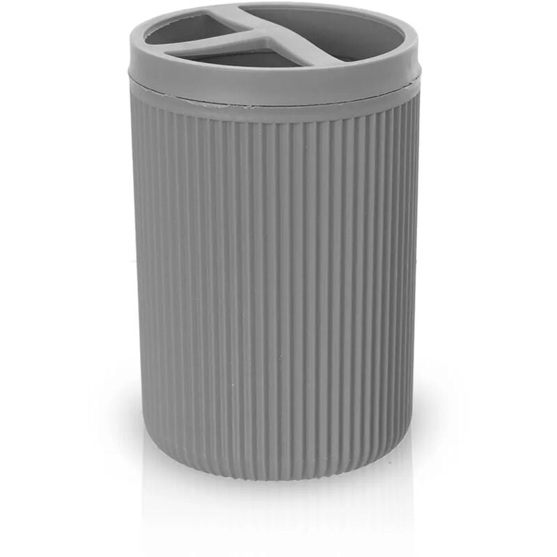 foto del prodotto inbagno portaspazzolini bagno da appoggio grigio in plastica ring