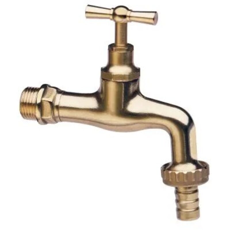 foto del prodotto inbagno rubinetto a muro con portagomma in ottone bronzo lucido