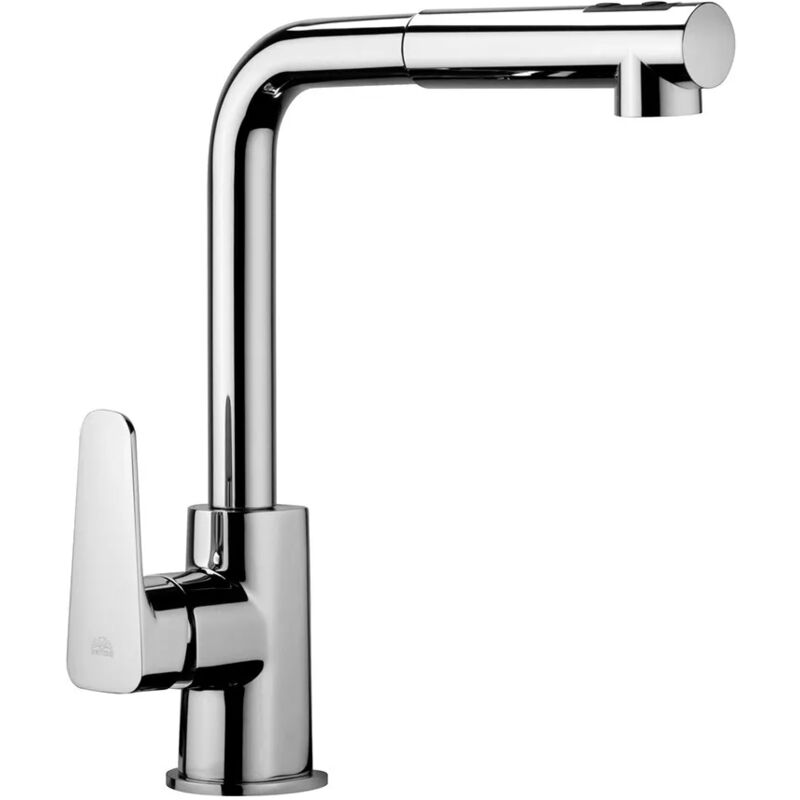 foto del prodotto inbagno rubinetto cucina e lavanderia paffoni sly con doccetta estraibile in ottone cromo