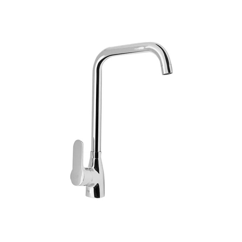 foto del prodotto inbagno rubinetto miscelatore lavello cromato canna alta girevole paco