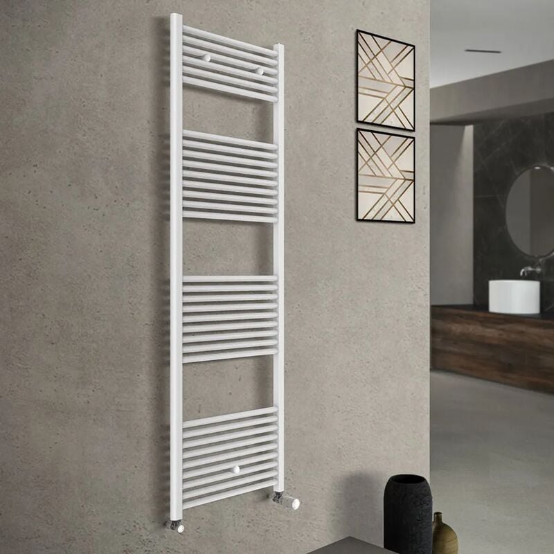 foto del prodotto inbagno scaldasalviette bagno termoarredo bianco l 60x170 interasse 55 cm