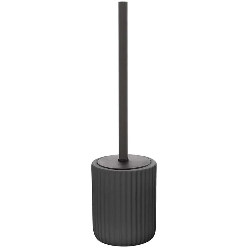 foto del prodotto inbagno scopino wc nero in ceramica soft touch con setole nere spring
