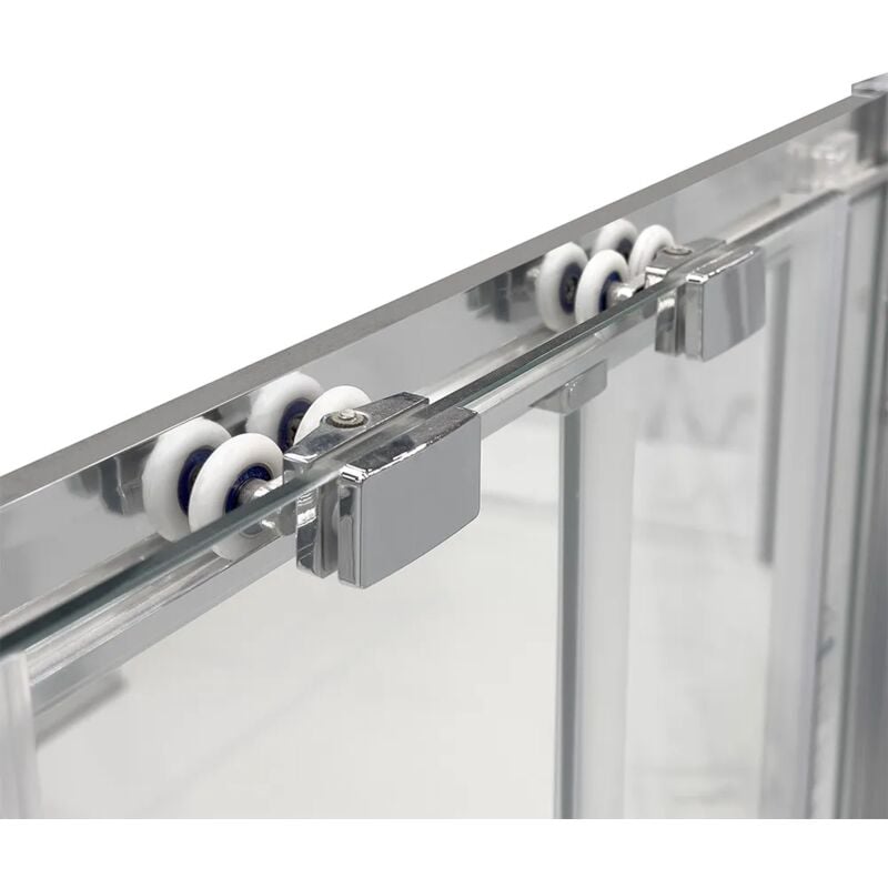 foto del prodotto inbagno set 2 ruote superiori universali in acciaio per box doccia scorrevole