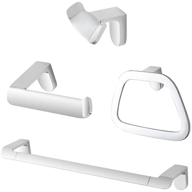 foto del prodotto inbagno set accessori bagno da muro 4 pezzi in acciaio cromo fusion