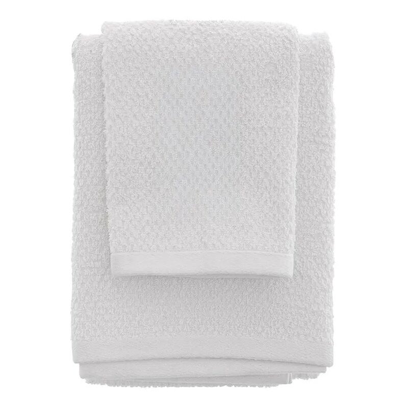 foto del prodotto inbagno set asciugamani bagno bianco per viso e ospite in cotone puro spring