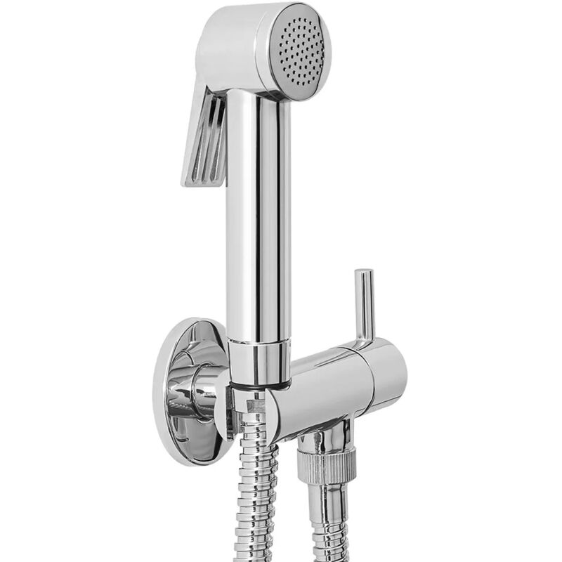 foto del prodotto inbagno set bidet incasso cromato con pulsante shut off e supporto con rubinetto