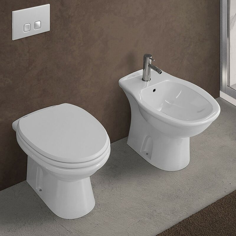 foto del prodotto inbagno set di sanitari serie karla composto da wc bidet e copriwater