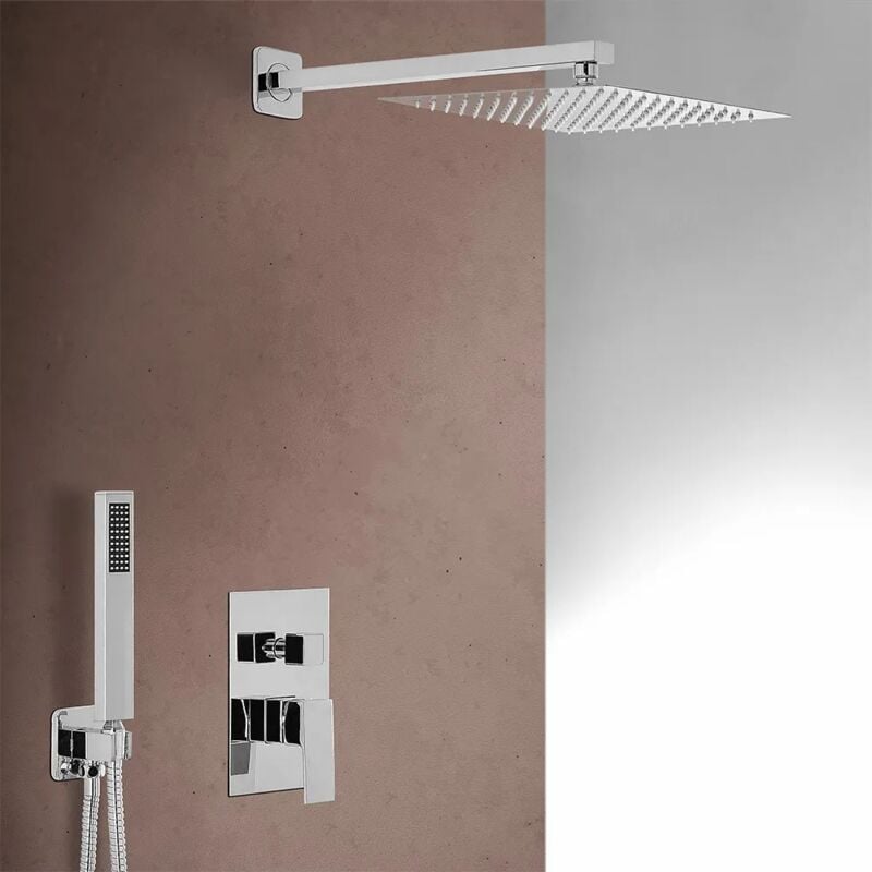 foto del prodotto inbagno set doccia completo cromato soffione 30 miscelatore e kit doccia