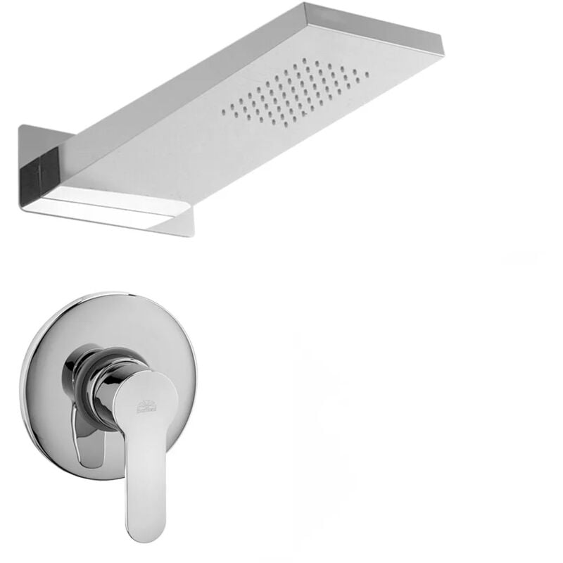 foto del prodotto inbagno set doccia con miscelatore paffoni blu e soffione a sbalzo 22x50 cm