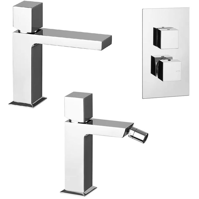 foto del prodotto inbagno set miscelatori lavabo bidet e doccia a incasso con deviatore torre