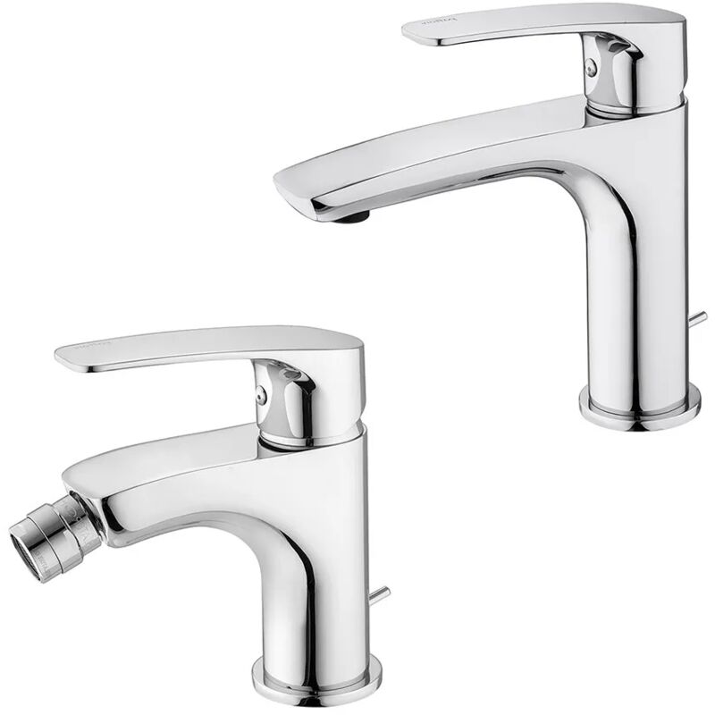 foto del prodotto inbagno set miscelatori paffoni lime lavabo e bidet con scarico incluso