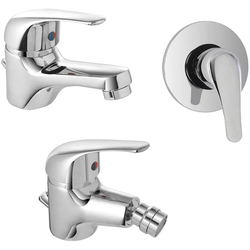 foto del prodotto inbagno set rubinetti lavabo bidet e doccia incasso con scarico automatico kant