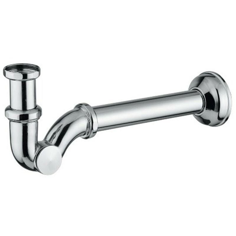 foto del prodotto inbagno sifone bidet a s in ottone cromato con attacco universale