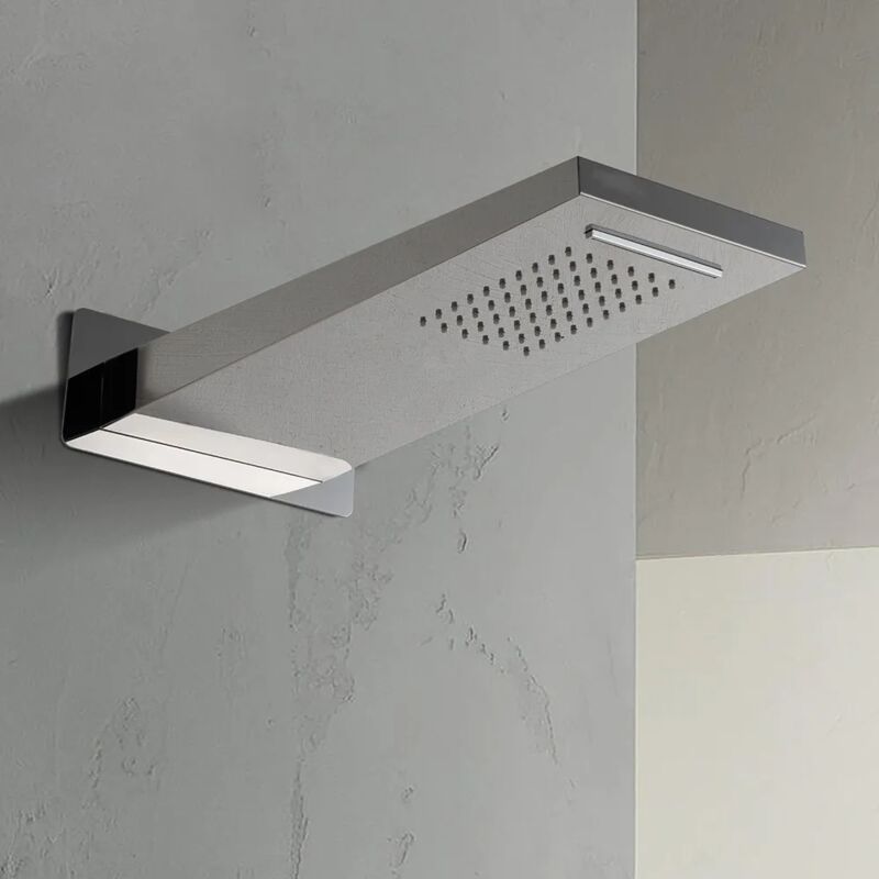 immagine 0 del prodotto inbagno soffione doccia a sbalzo 22x50 cm cromato in acciaio inox con cascata