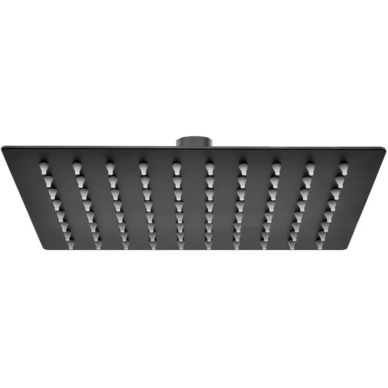 foto del prodotto inbagno soffione doccia rettangolare 30x20 cm nero opaco in acciaio inox