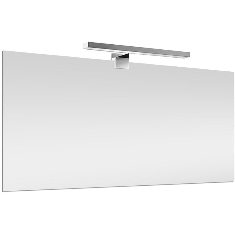 foto del prodotto inbagno specchio bagno 100x60 a filo reversibile con lampada naturale 50 cm