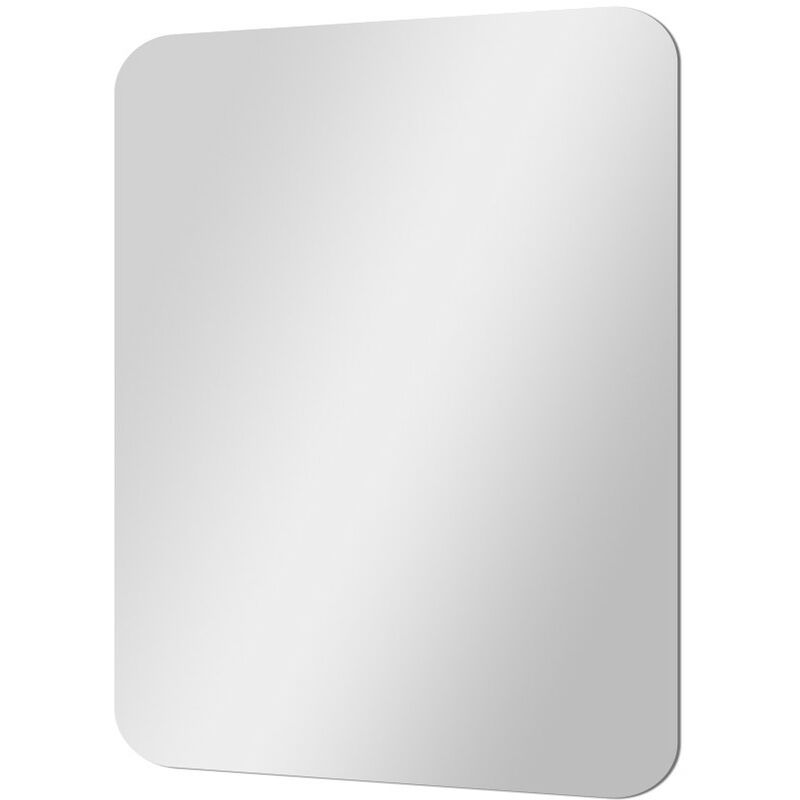 foto del prodotto inbagno specchio bagno 70x90 cm con angoli stondati e installazione reversibile