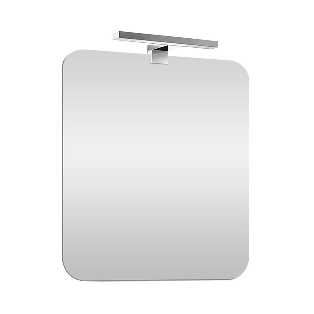 foto del prodotto inbagno specchio bagno 70x90 cm reversibile con angoli tondi e luce led fredda
