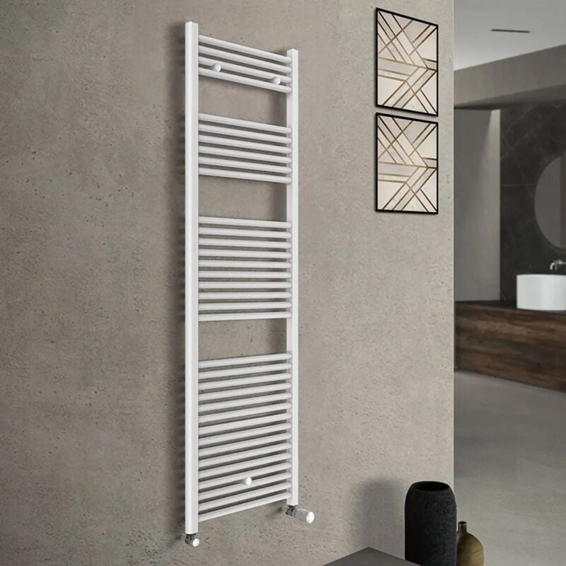 foto del prodotto inbagno termoarredo scaldasalviette 450x1703 bianco con interasse 40 cm sanremo