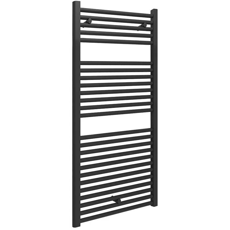 foto del prodotto inbagno termoarredo scaldasalviette 500x1200 nero opaco con interasse 45 cm