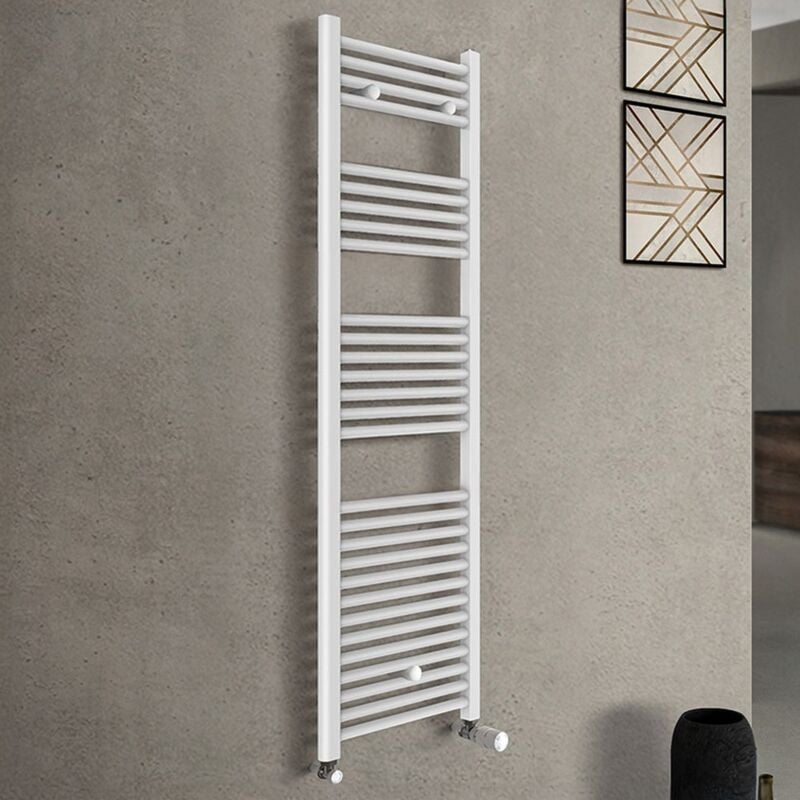 foto del prodotto inbagno termoarredo scaldasalviette bianco l 45x142 interasse 40 cm
