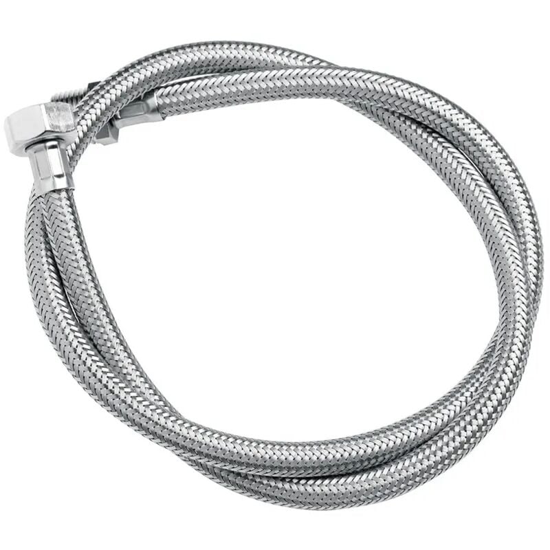 foto del prodotto inbagno tubo flessibile acciaio inox da 80 cm per rubinetto e miscelatore a pedale