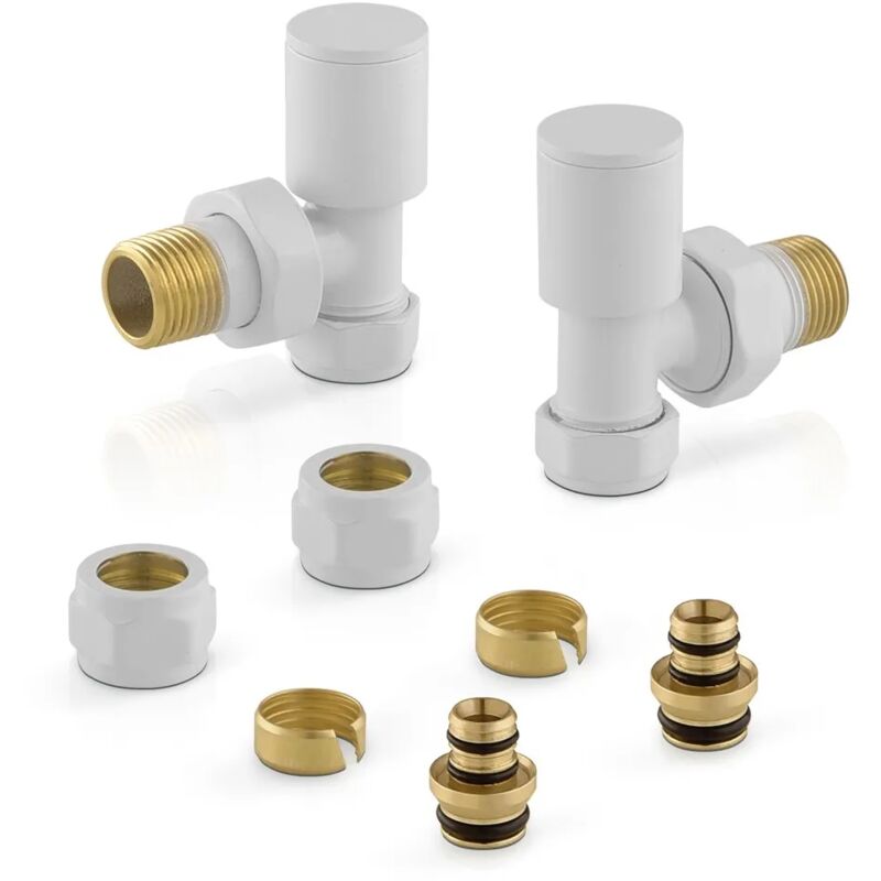 foto del prodotto inbagno valvole per termoarredo bianche con raccordi multistrato da 16 mm g 1 2