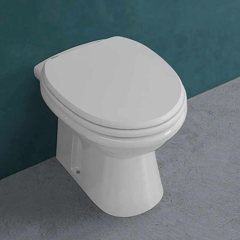 foto del prodotto inbagno vaso singolo tradizionale bianco lucido con scarico a muro karla