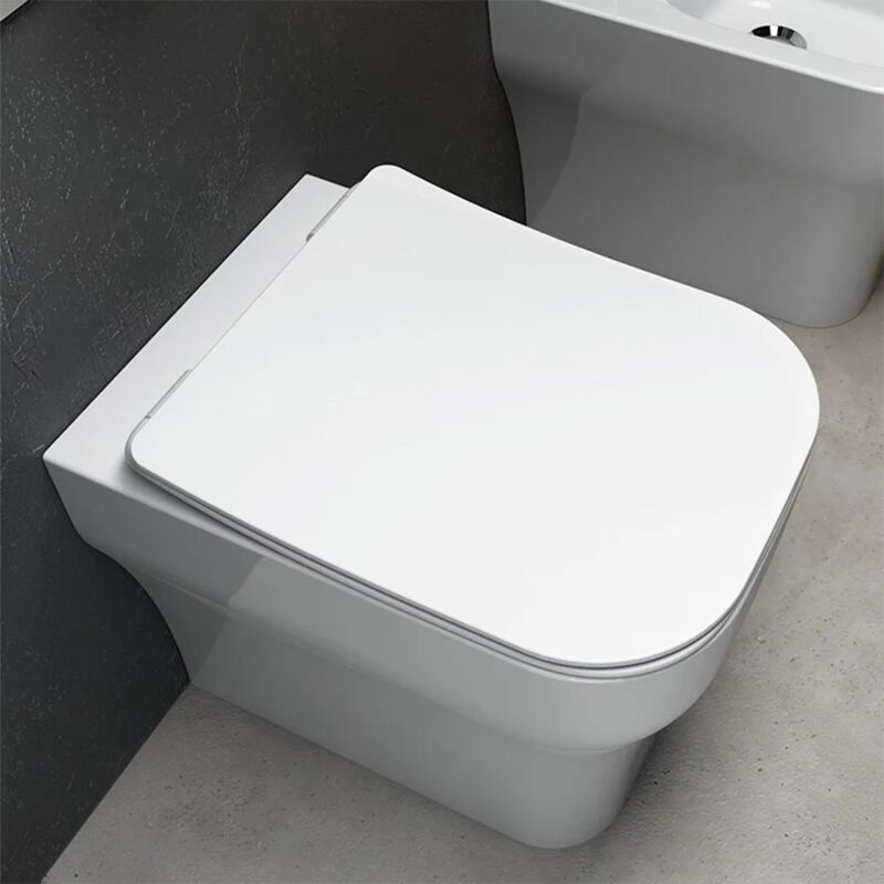 foto del prodotto inbagno wc filo muro rimless con scarico traslato olympia serie synthesis bianco lucido