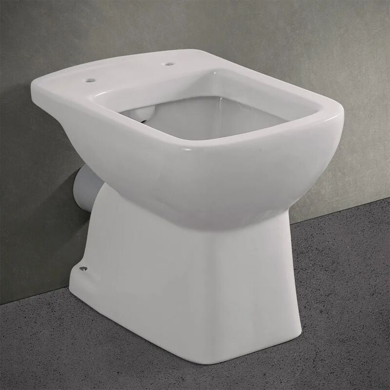 foto del prodotto inbagno wc tradizionale con scarico a parete in ceramica lucida ginevra