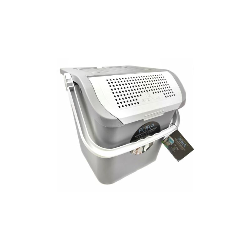foto del prodotto inca pattumiera pura con filtro ai carboni attivi per pannolini e rifiuti organici con coperchio neutralizza i cattivi odori bianco 28 litri