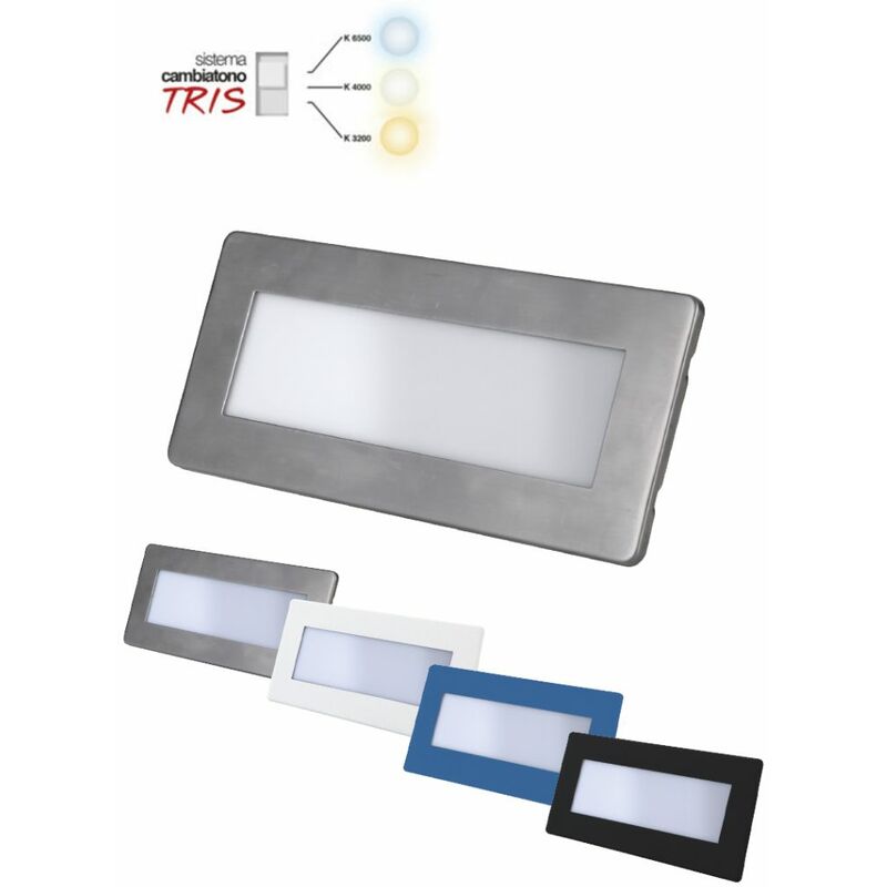 foto del prodotto incasso led cambiatono parete in pvc con cover intercambiabile