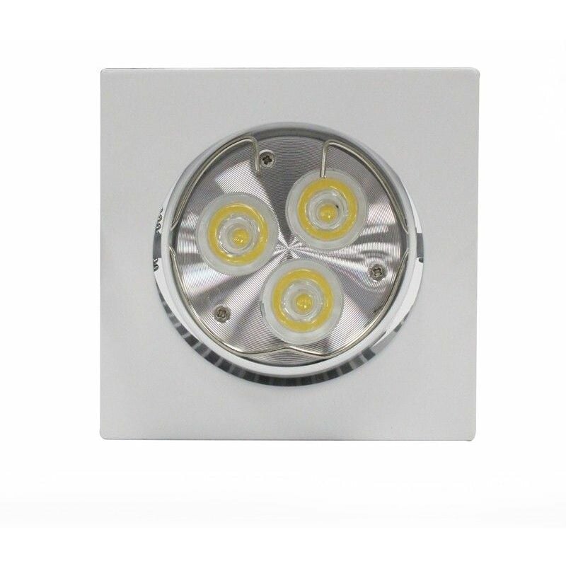 foto del prodotto incasso quadrato basculante led bianco 6w, 3000k
