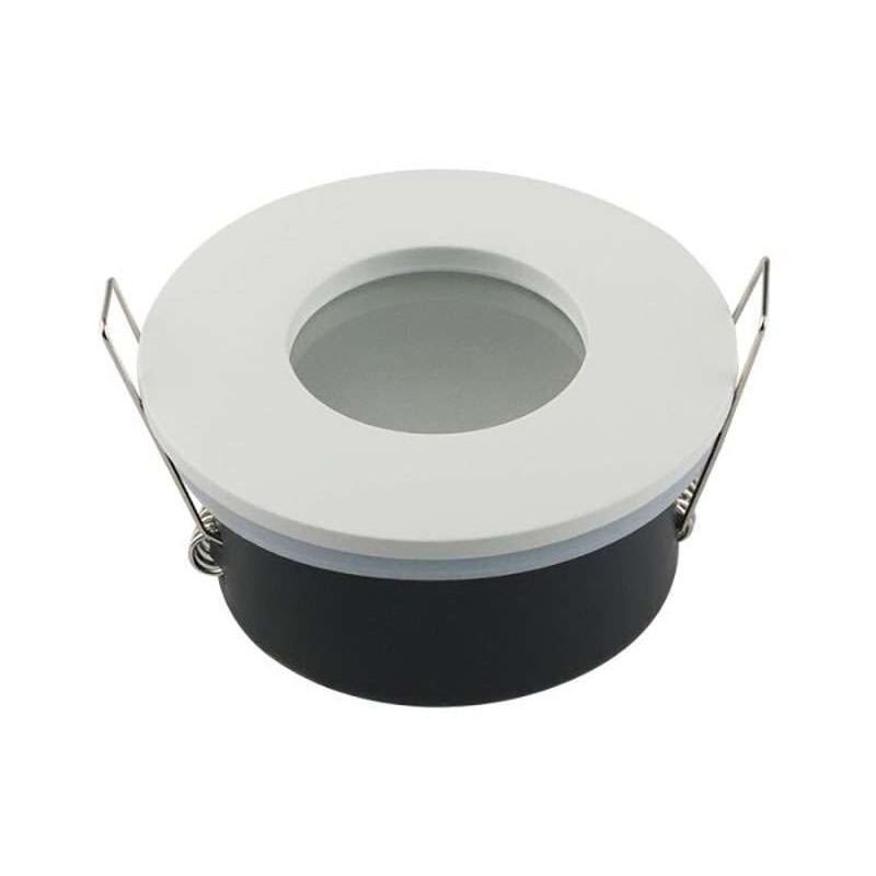 foto del prodotto incasso supporto impermeabile spot fisso ip65 gu10 mr16 rotondo bianco 82mm max 35w