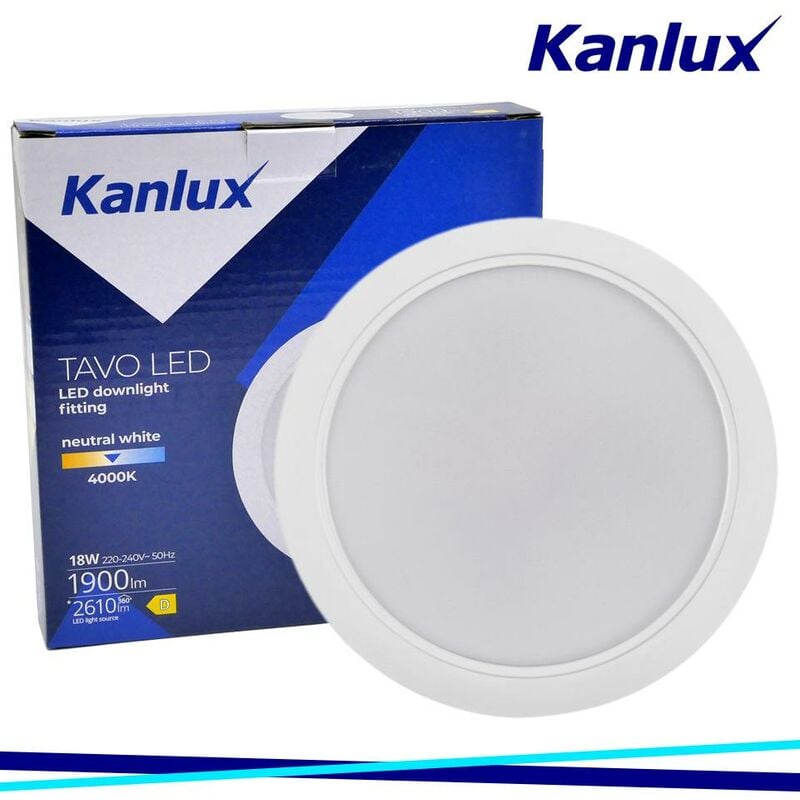 foto del prodotto incasso tavo led do 18w nw kanlux luce naturale