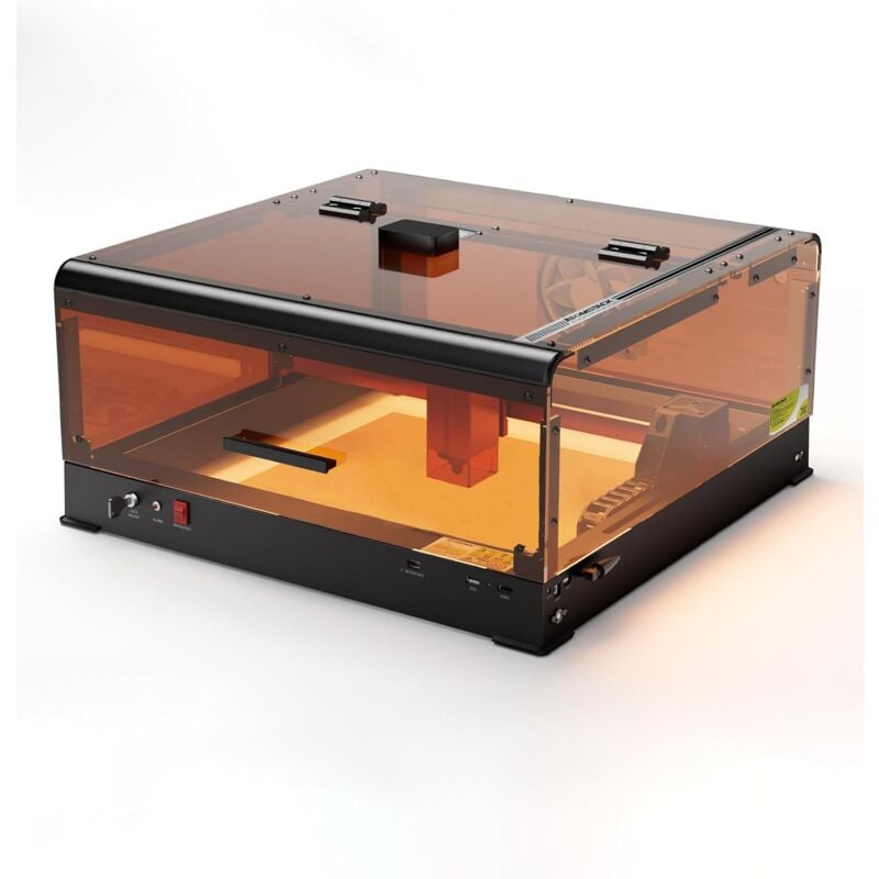 foto del prodotto incisore laser atomstack a6 ultra 40w, con alloggiamento laser b3, potenza laser 6w, velocit di incisione 36000 mm min, taglio laser con design a
