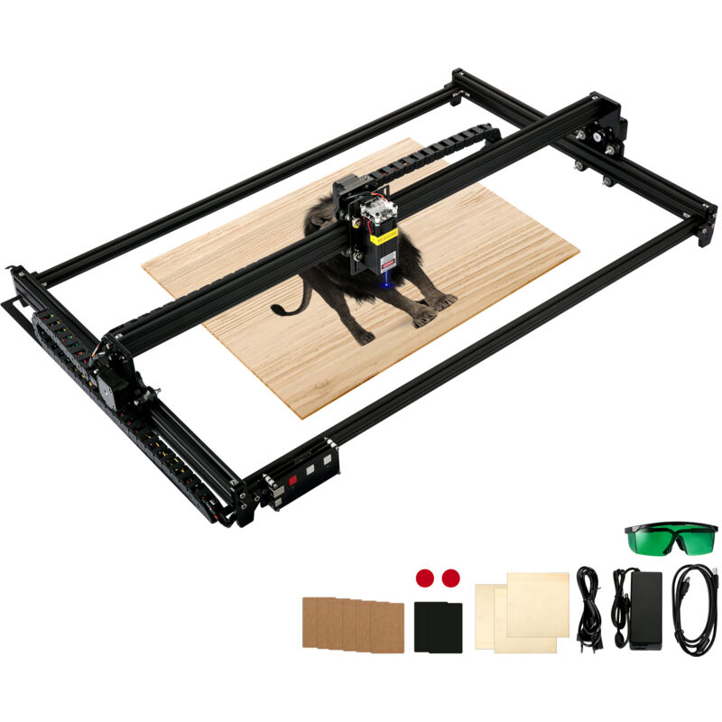 foto del prodotto incisore laser da tavolo 460x810 mm ampia area di incisione 6 w potenza laser, lega di alluminio mophorn