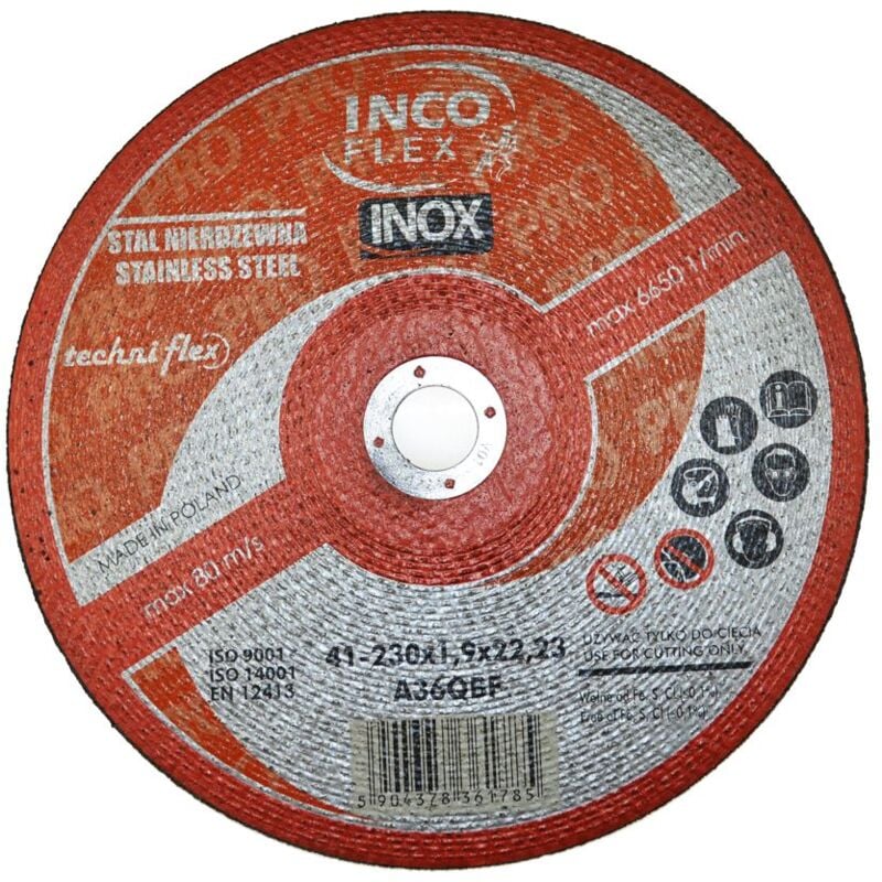 foto del prodotto incoflex tarcza do metalu inox 230 x 1,9mm