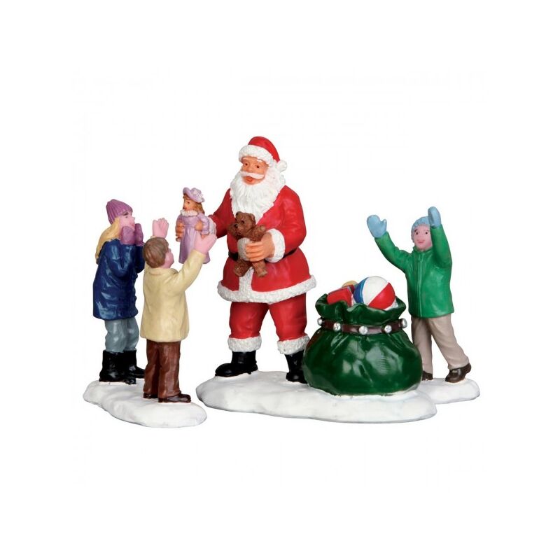 foto del prodotto incontro con babbo natale set 3 it s santa 52318 lemax