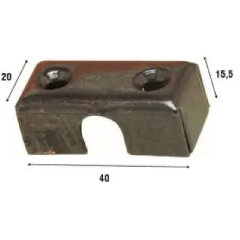 foto del prodotto incontro rettangolare art.231 ir acciaio bronzato aldeghi