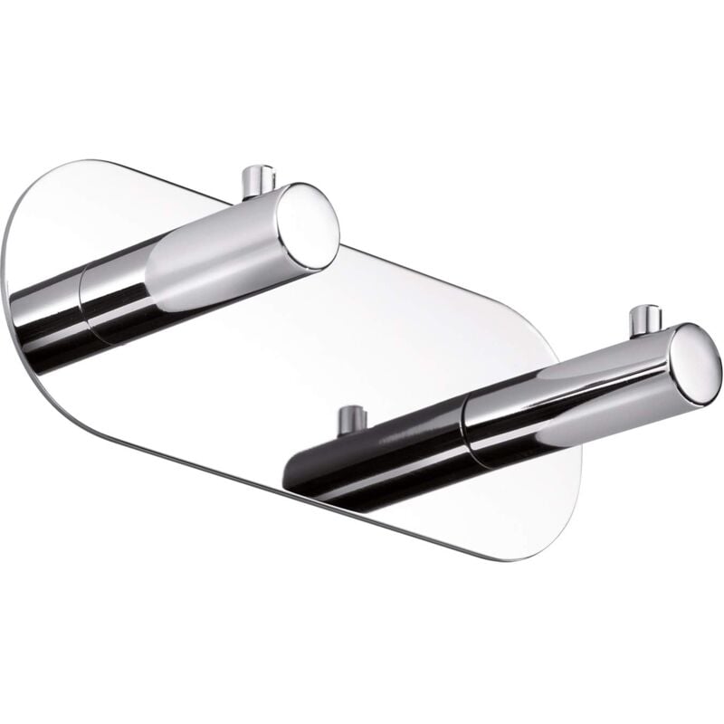 foto del prodotto inda a1020bcr gealuna appendiabiti doppio da parete, ottone, cromato, 5 x 15 x 5 cm