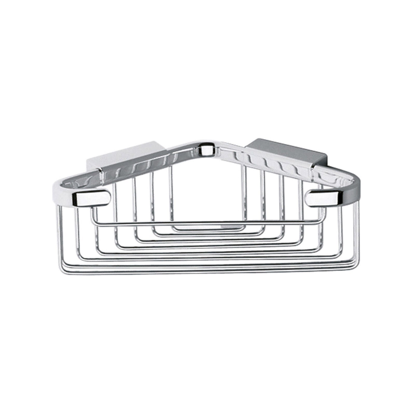 foto del prodotto inda - cestino portaoggetti doccia l.17 h.7 cm angolare in ottone cromato