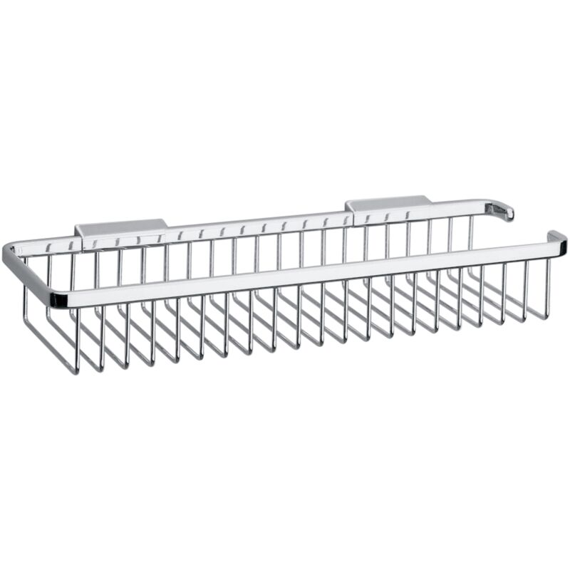 foto del prodotto inda - cestino portaoggetti l.39 h.6,5 cm cromo lucido