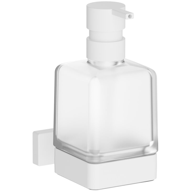 foto del prodotto inda dispenser sapone a parete lea bianco opaco vetro satinato 250 ml