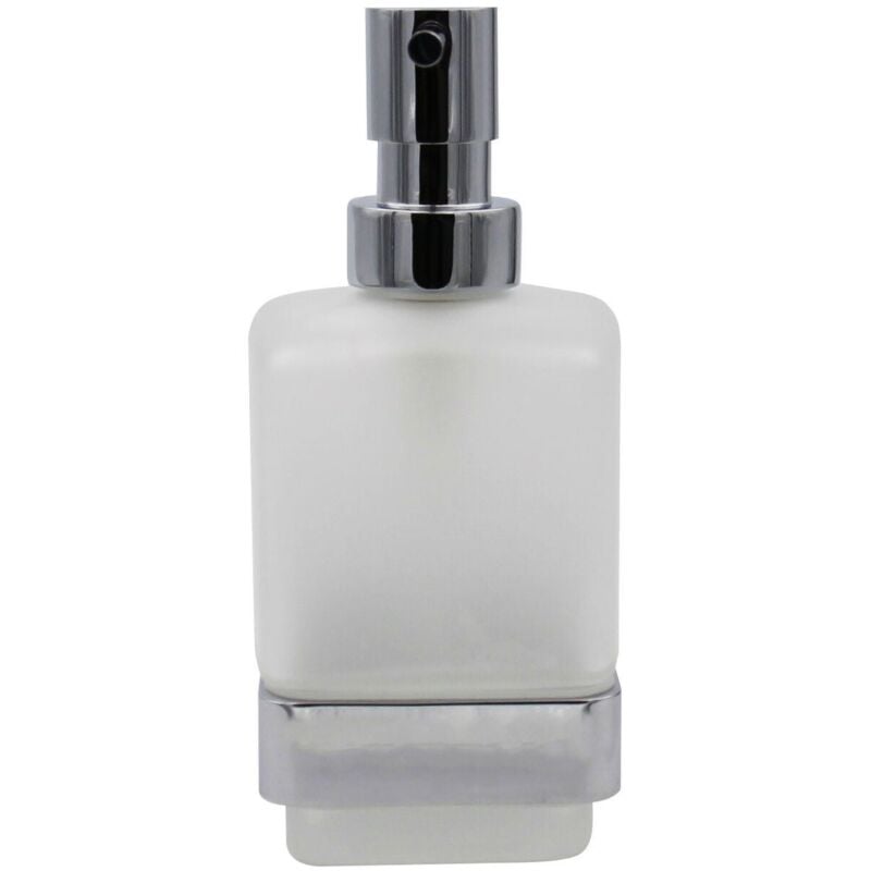 foto del prodotto inda - dispenser sapone cromo lucido/vetro satinato 250 ml