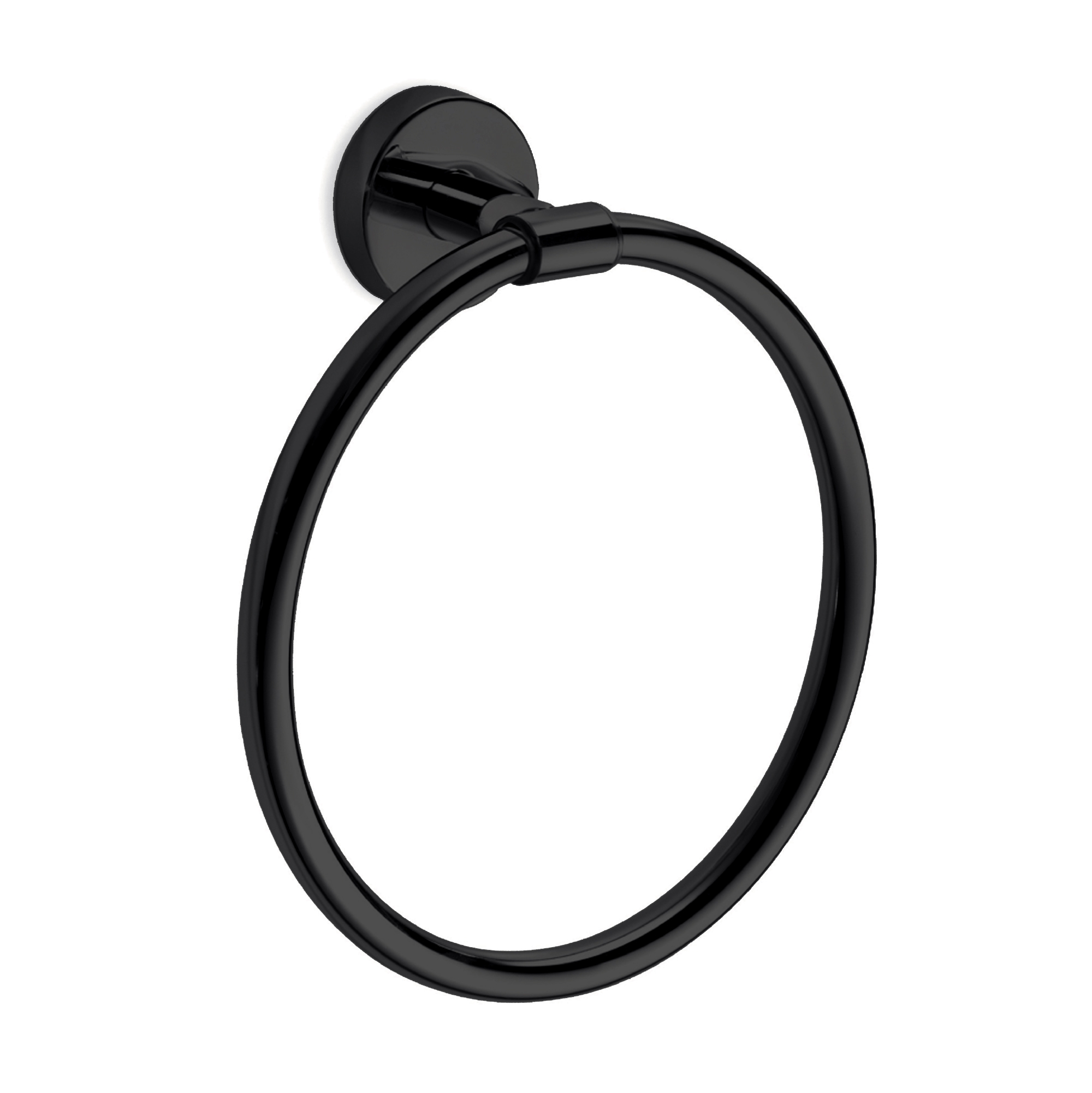foto del prodotto inda - porta asciugamani ad anello gealuna in acciaio nero