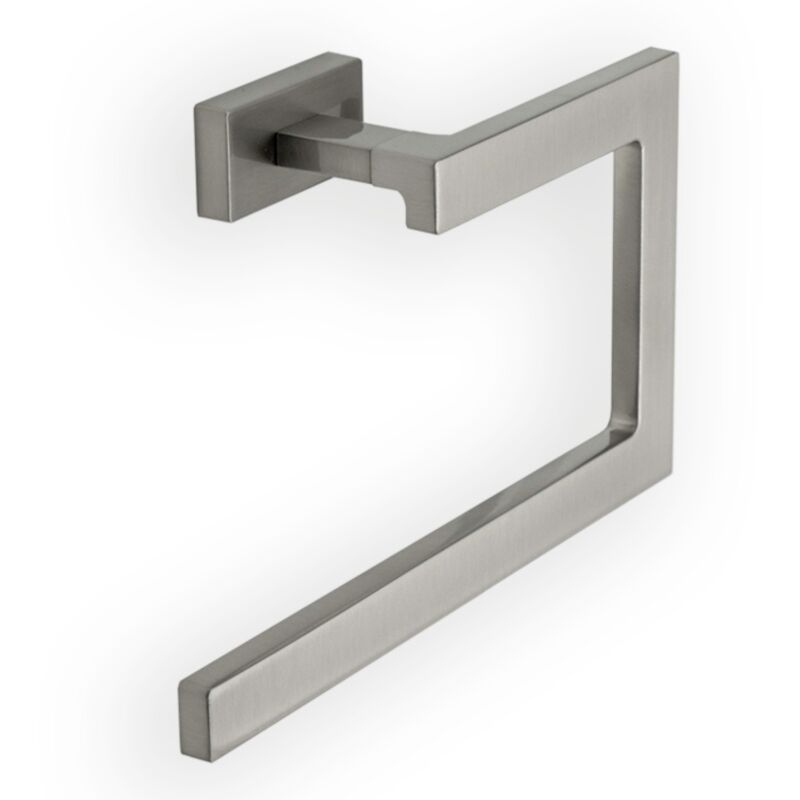 foto del prodotto inda - portasalviette ad anello serie lea finitura nickel spazzolato